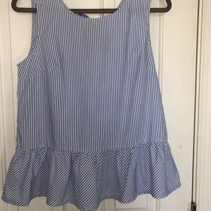 Jcrew size small pinstripe peplum tank